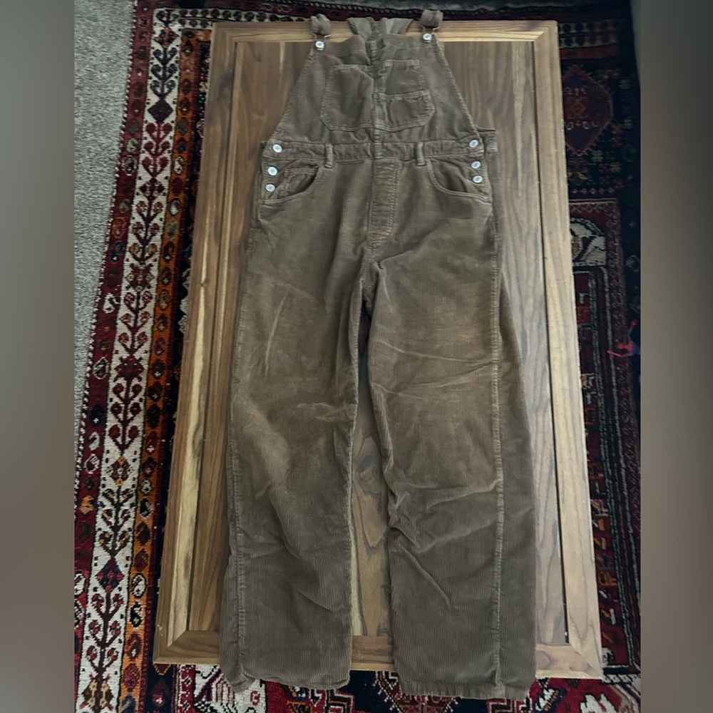 We The Free Brown Corduroy Overalls M